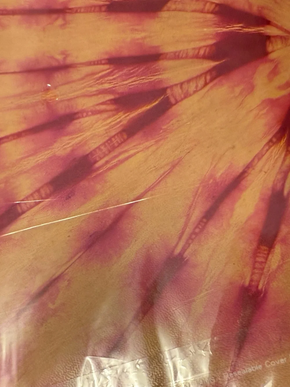 NWT Leather Tablet Sleeve Cover in Yellow & Pink Tie-Dye